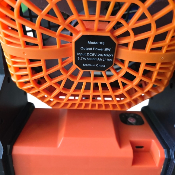 Portable Orange and Black Fan Set - Picture 6 of 11